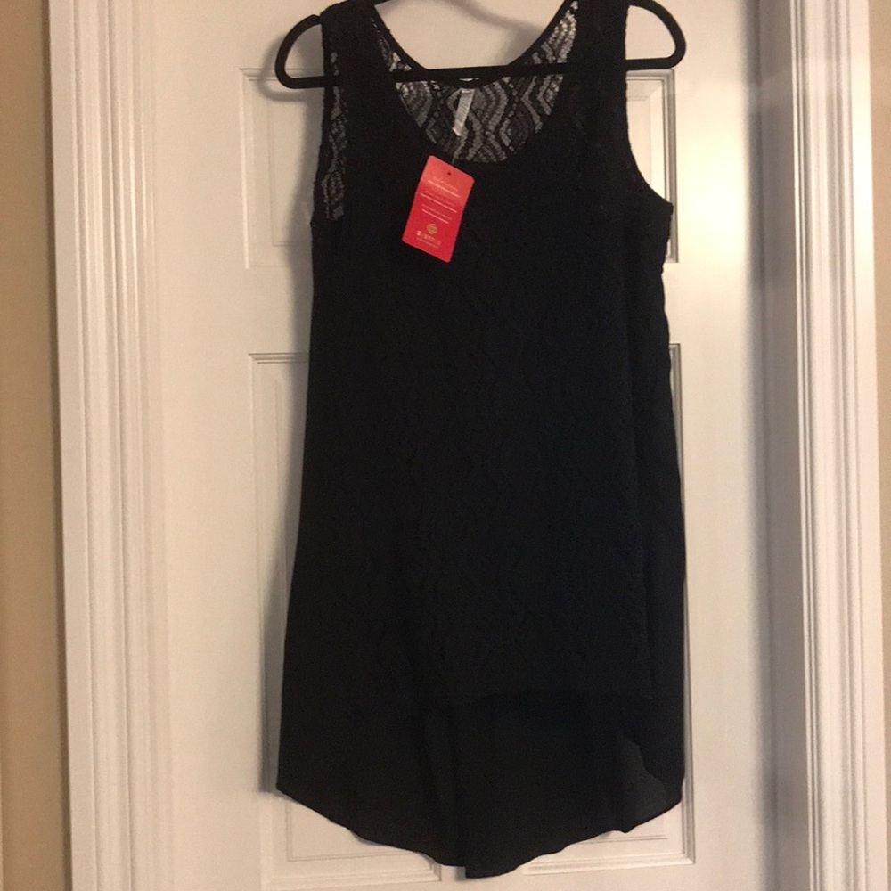 Black lace tunic